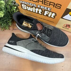 Skechers Men's Delson Swift Fit Hands Free Memory Foam Shoes Size 12